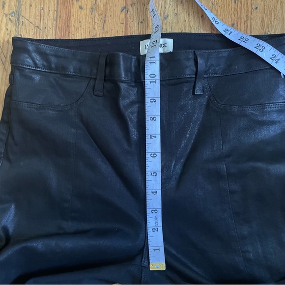 L'AGENCE Black Ankle Cropped Jeans with Glossy Finish - Picture 6 of 7